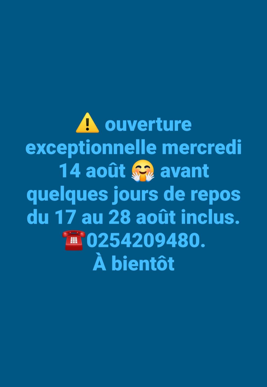 Fermeture pour cong&eacute;s annuels